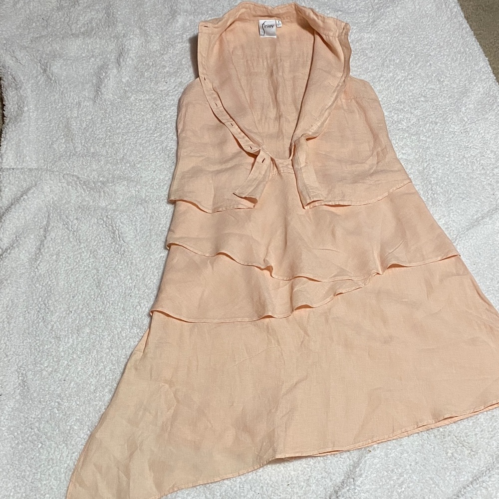 Finley women’s size small Sleeveless Peach Layered Dress women’s ¥ - Picture 9 of 13